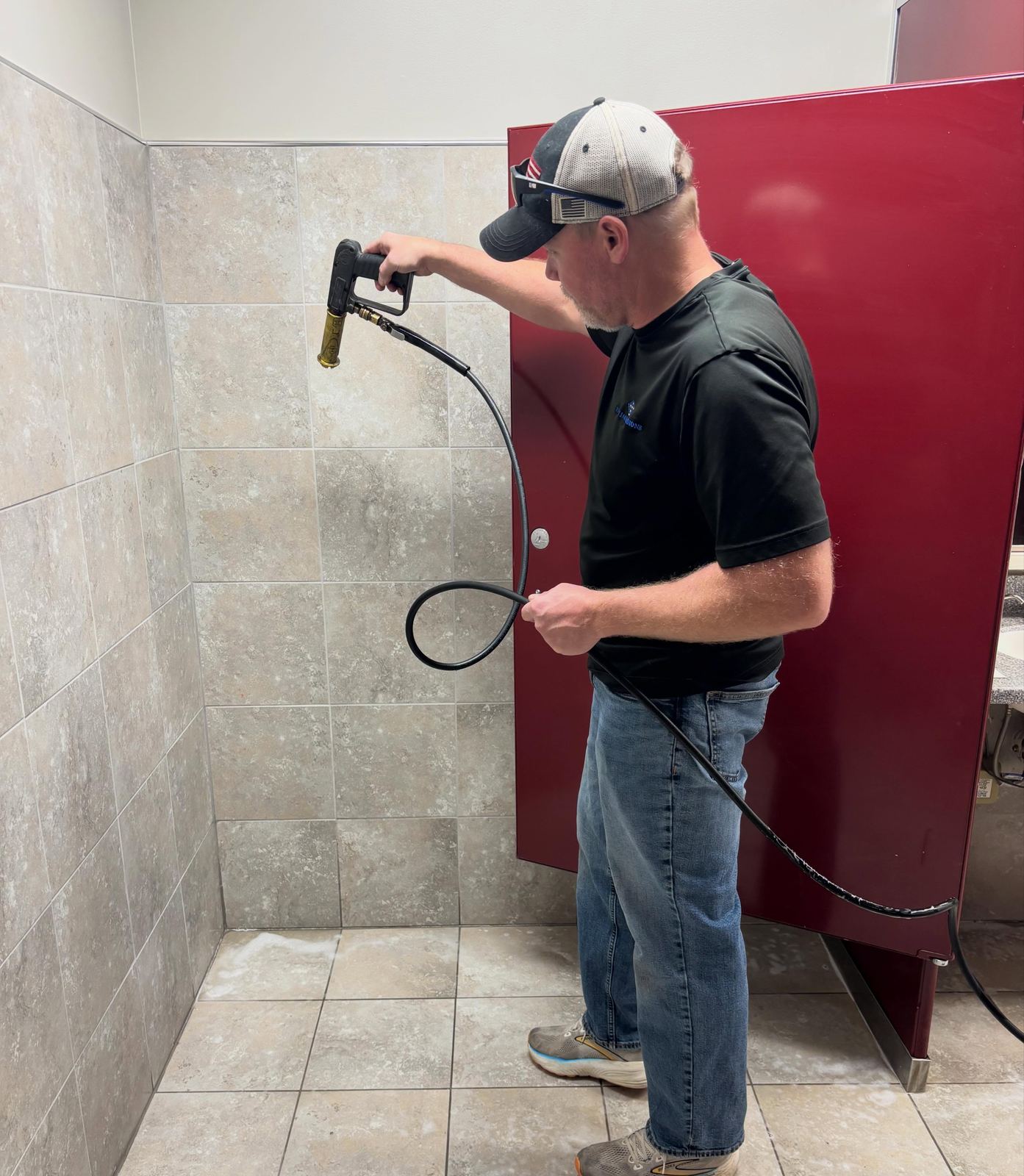 Restroom and shower deep clean
