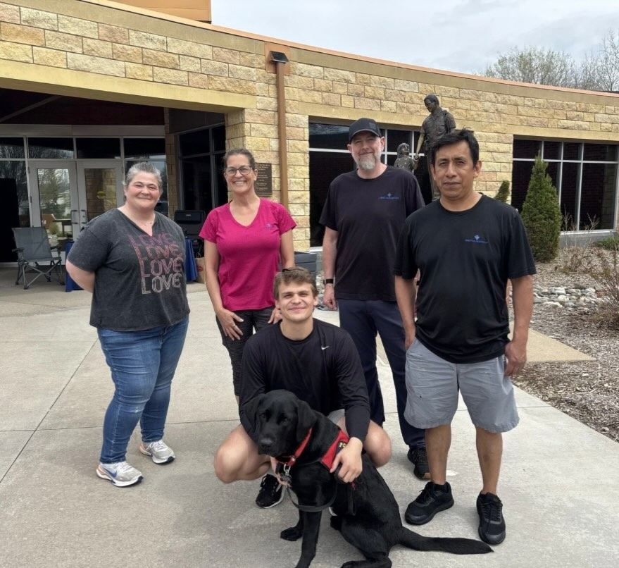 Meeting Gizmo, a wellness dog in Coon Rapids. Thanks to the Coon Rapids Police Department.